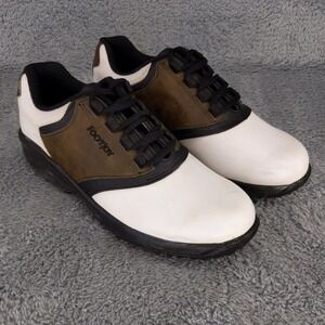 FootJoy‎ Golf Saddle Shoes 6M White Brown Leather Cleated Spiked Golfing